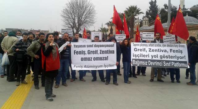 Feniş İşçilerinden Greif İşçilerine Destek