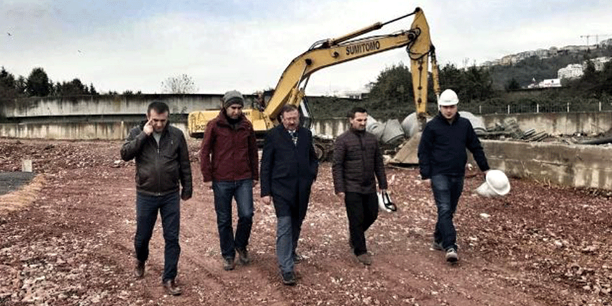 Kongre Merkezi otoparkı inşaatı sürüyor