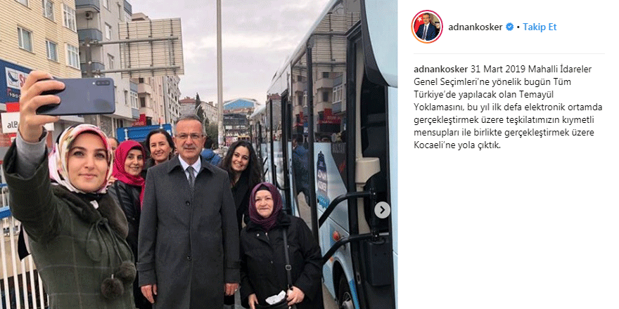 Belediyenin araçlarıyla temayüle gittiler