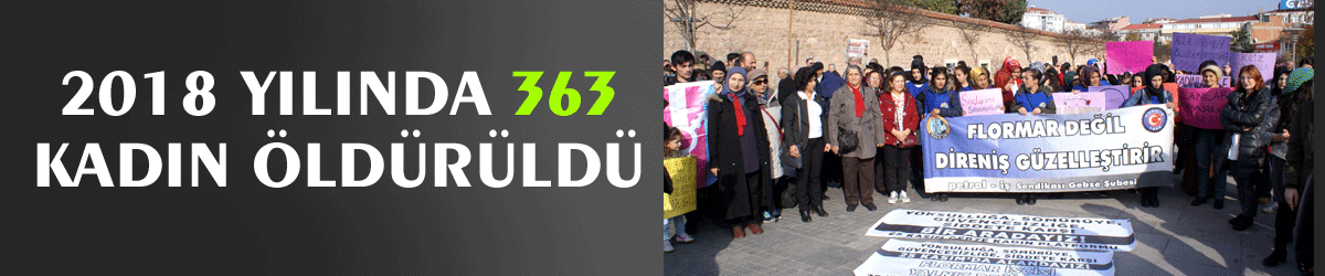 2018 yılında 363 kadın öldürüldü