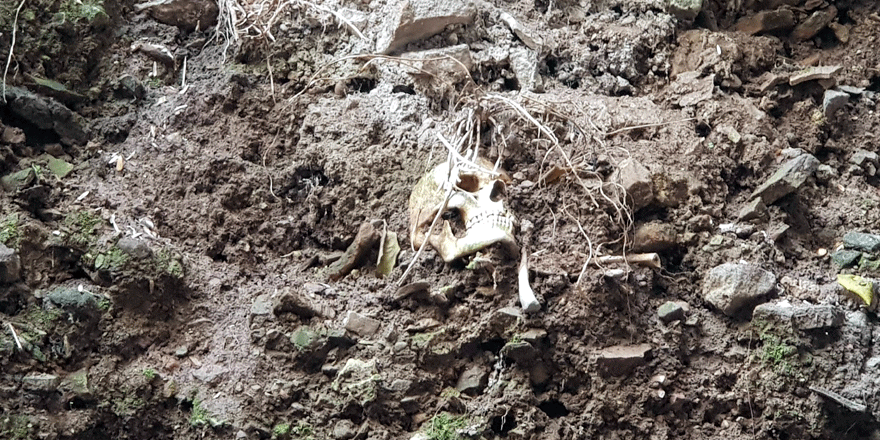 İnşaat temelinden iskelet çıktı