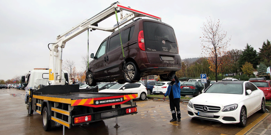 Çekilen araçlar ‘’E–Kocaeli’’ uygulamasıyla bulunuyor