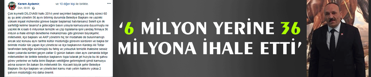 ‘6 milyon yerine 36 milyona ihale etti’