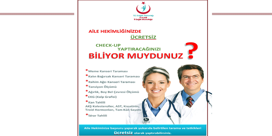 Ücretsiz Check-Up Uygulaması