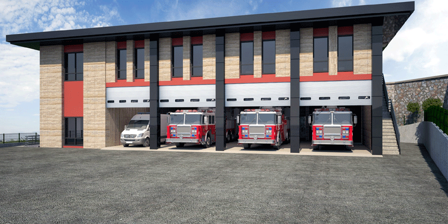 Tam donanımlı itfaiye binası