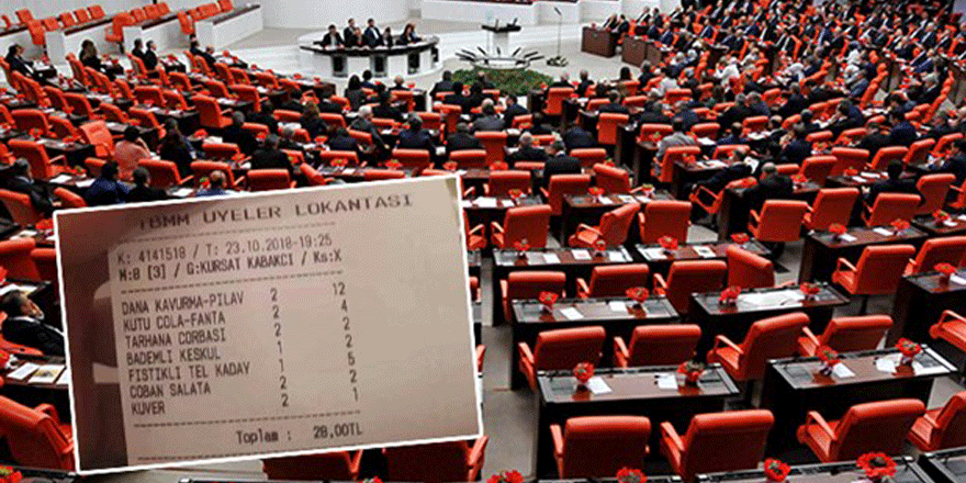 Meclis lokantasındaki hesap sosyal medya gündeminde