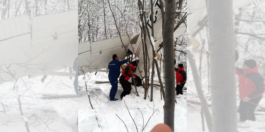 Motoru duran eğitim uçağı düştü