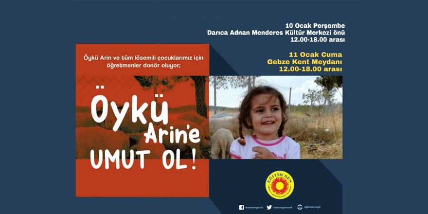 3,5 yaşındaki Öykü için kan bağışı yapılacak