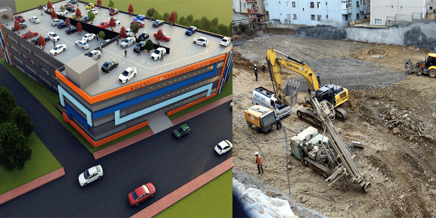 7 katlı otopark temel atıma hazırlanıyor