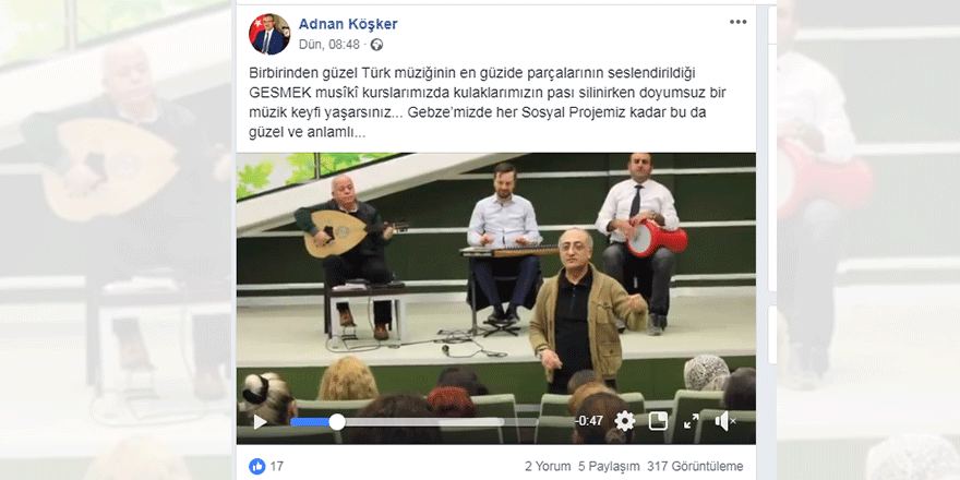 Köşker’den müzikli  paylaşım!