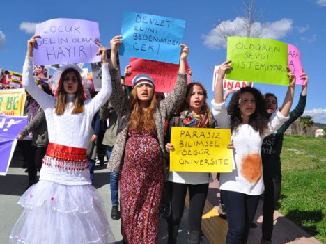 KOÜ’de 8 Mart eylemi