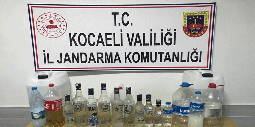 80 litre sahte rakı ele geçirildi