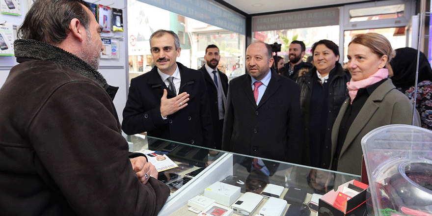 Çiftçi esnaf ziyaretleri yaptı