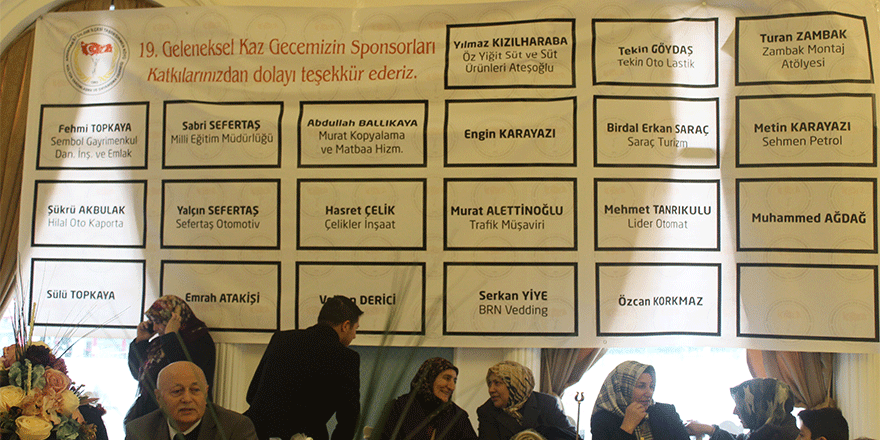 Sponsorlara teşekkür