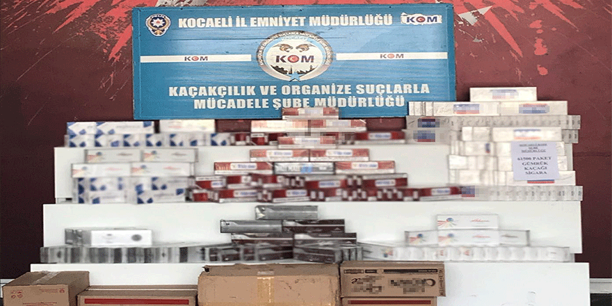 61 bin 500 paket kaçak sigara ele geçirildi