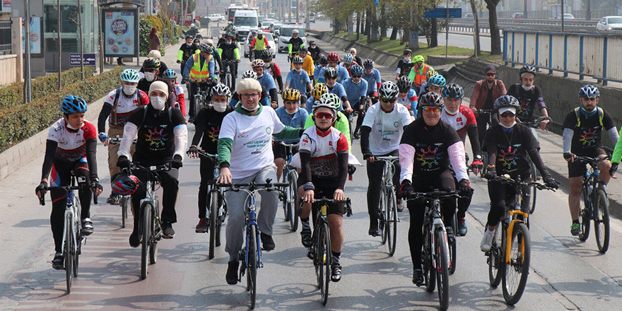 Kansere karşı pedal çevirdiler