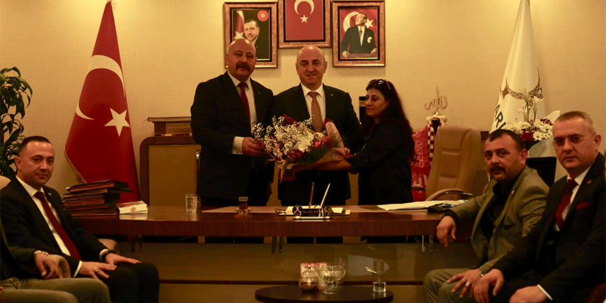 MHP’ den Bıyık'a  ziyaret 