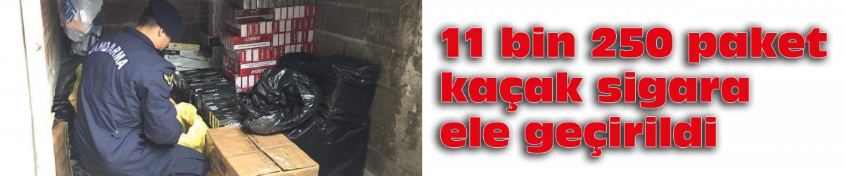 11 bin 250 paket kaçak sigara ele geçirildi