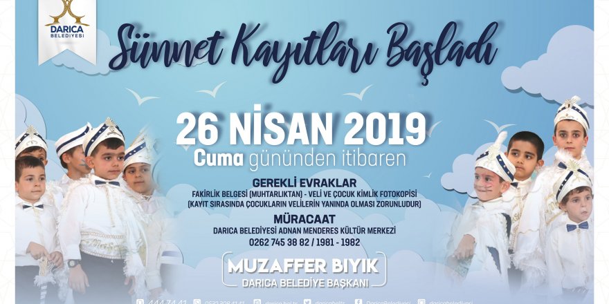 Darıca’da sünnet kayıtları başladı