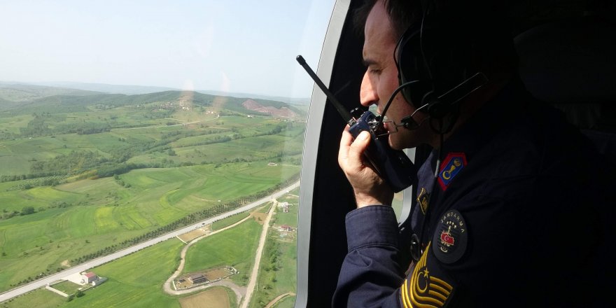 9 ARAÇ TESPİT EDİLEREK CEZA KESİLDİ: Kocaeli’de havadan denetim