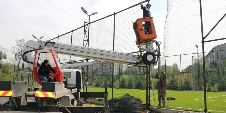 Kaşkaldere Mesire Alanı’ndaki halı sahalar onarıldı