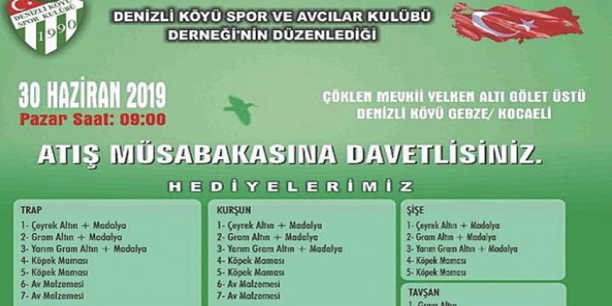 Denizli’de atış heyecanı 30 Haziran’da