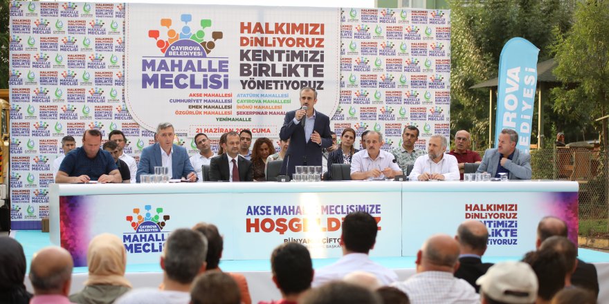 Mahalle meclisinde parti  propagandası yapmış