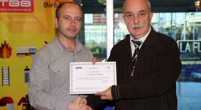 38. itfaiye grubu sertifikalarını aldı