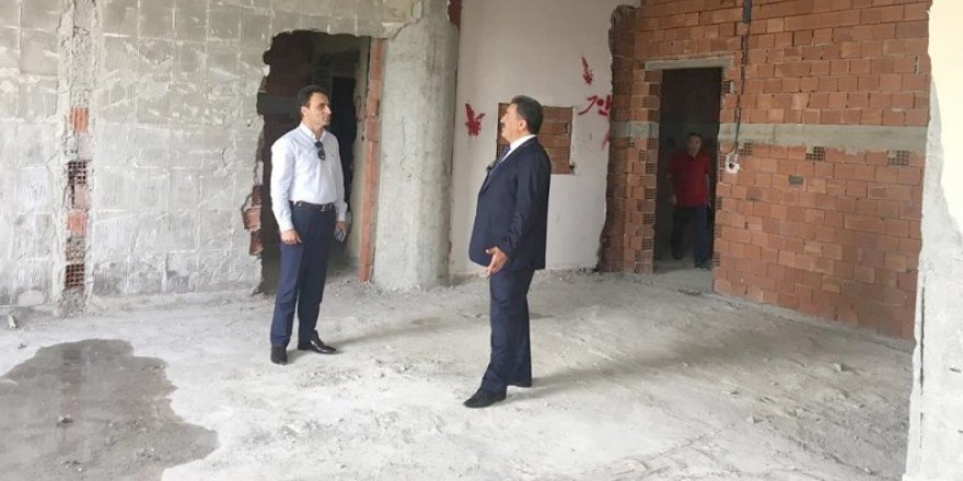 Kaymakam Güler okul inşaatlarını denetledi