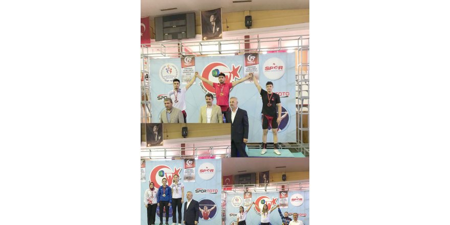 Halterciler Sivas’ta dört derece elde etti