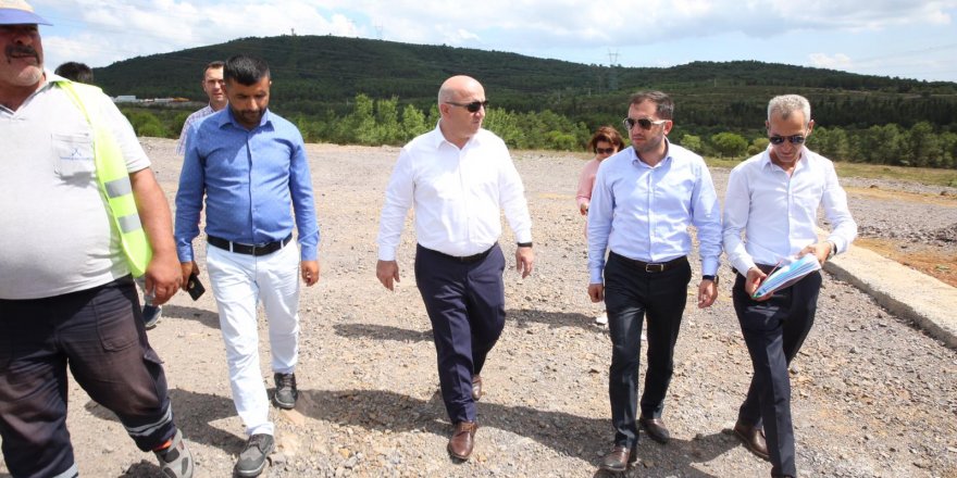 Yeni mezarlık alanında inceleme yaptı