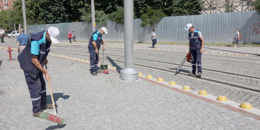 Akçaray güzergâhına temizlik