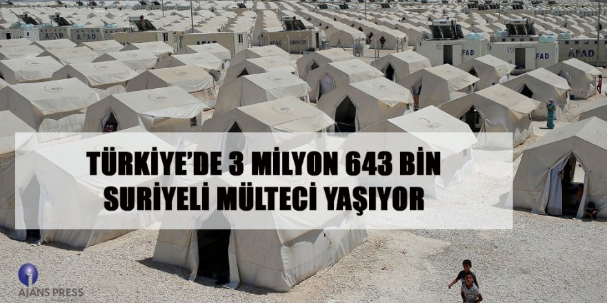 Türkiye’de 3 Milyon 643 Bin Suriyeli Mülteci Yaşıyor