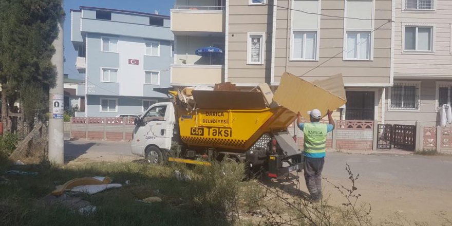 DARICA’DA: Çöp taksiler çalışmaya başladı