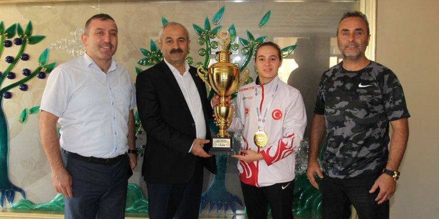 Başkan Büyükgöz Avrupa Şampiyonunu ağırladı