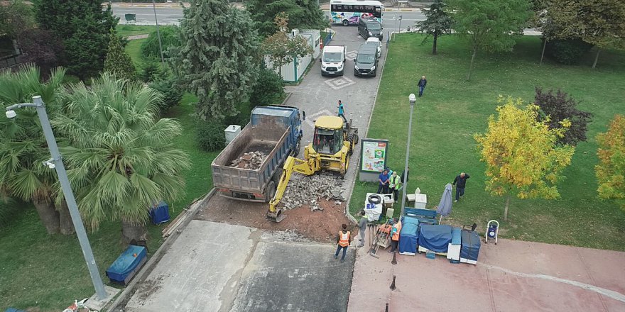 Marina’ya 400 ton asfalt serildi