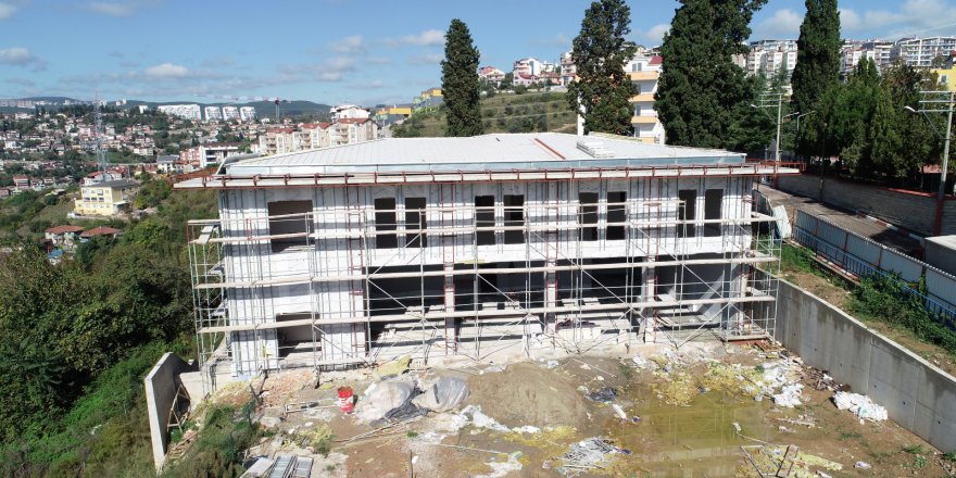 İtfaiye binasının duvarlarına traverten imalatı  