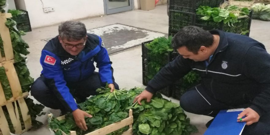 Zabıtadan ‘ıspanak’ denetimi!