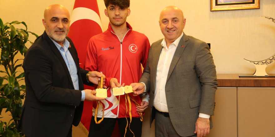 Darıcalı Milli karateciden 3 madalya birden