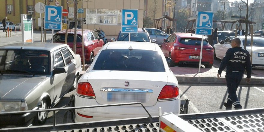 Engelli yerine park edenlere af yok