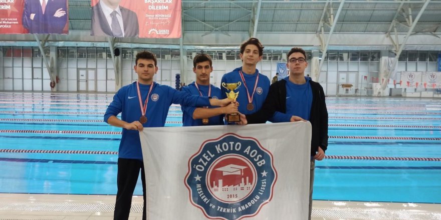 KOTO Lisesi öğrencileri ‘Liseli Kulaçlar’da il 3.’sü oldu