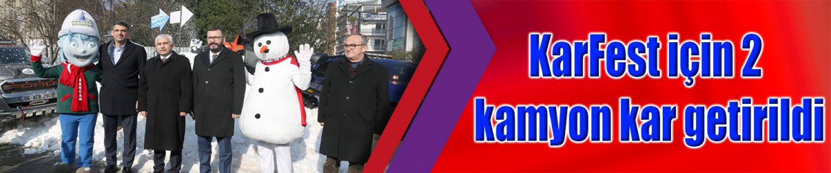 KarFest için 2 kamyon kar getirildi