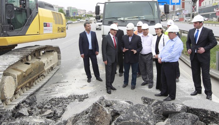 Topçular Köprülü Kavşağı için ilk kazma vuruldu