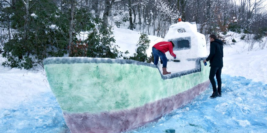 Kardan gemi  yaptılar