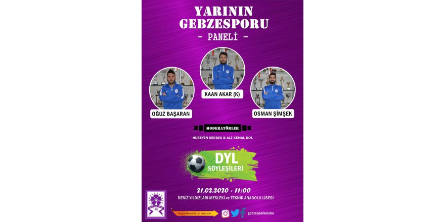 Gebzespor’lu futbolcular panele katılacak