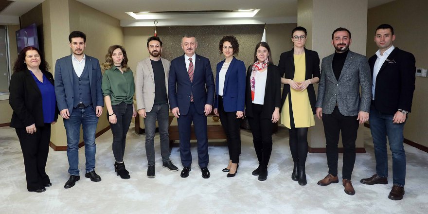 Mimarlar başkana konuk oldu