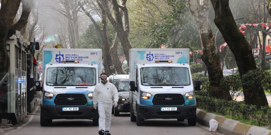 Yürüyüş yolu dezenfekte edildi