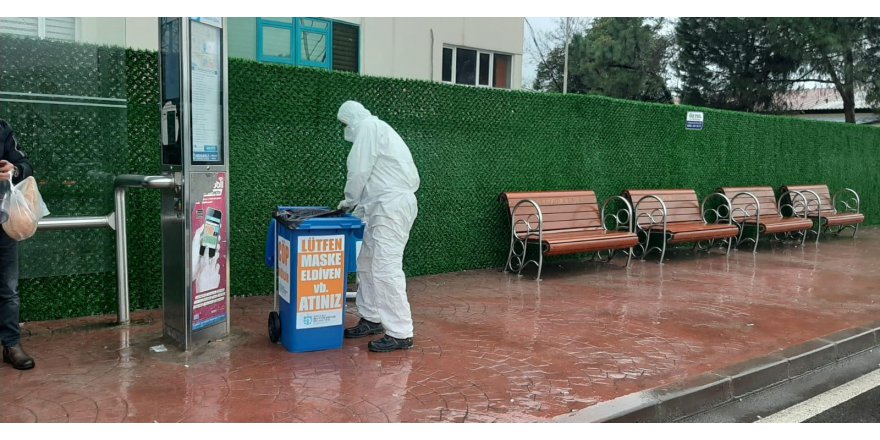 İşi biten maskeleri bu çöp kutularına atalım