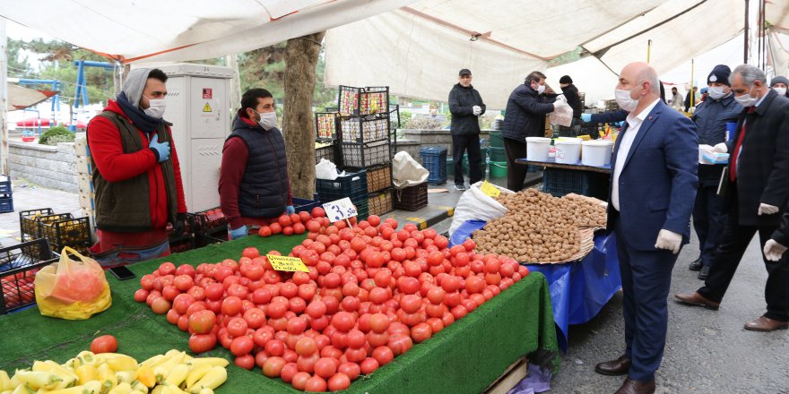 Başkan Bıyık’tan pazarda koronavirüs denetimi!