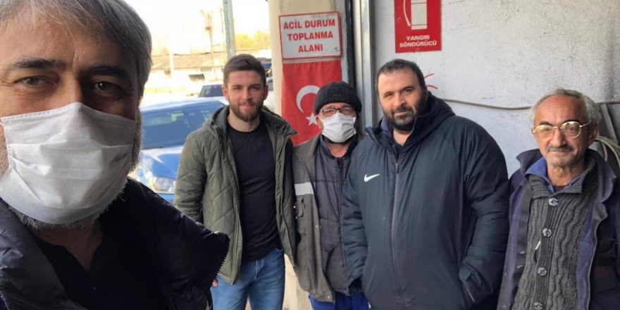 Murat Aydın Gölcük’e maske götürdü